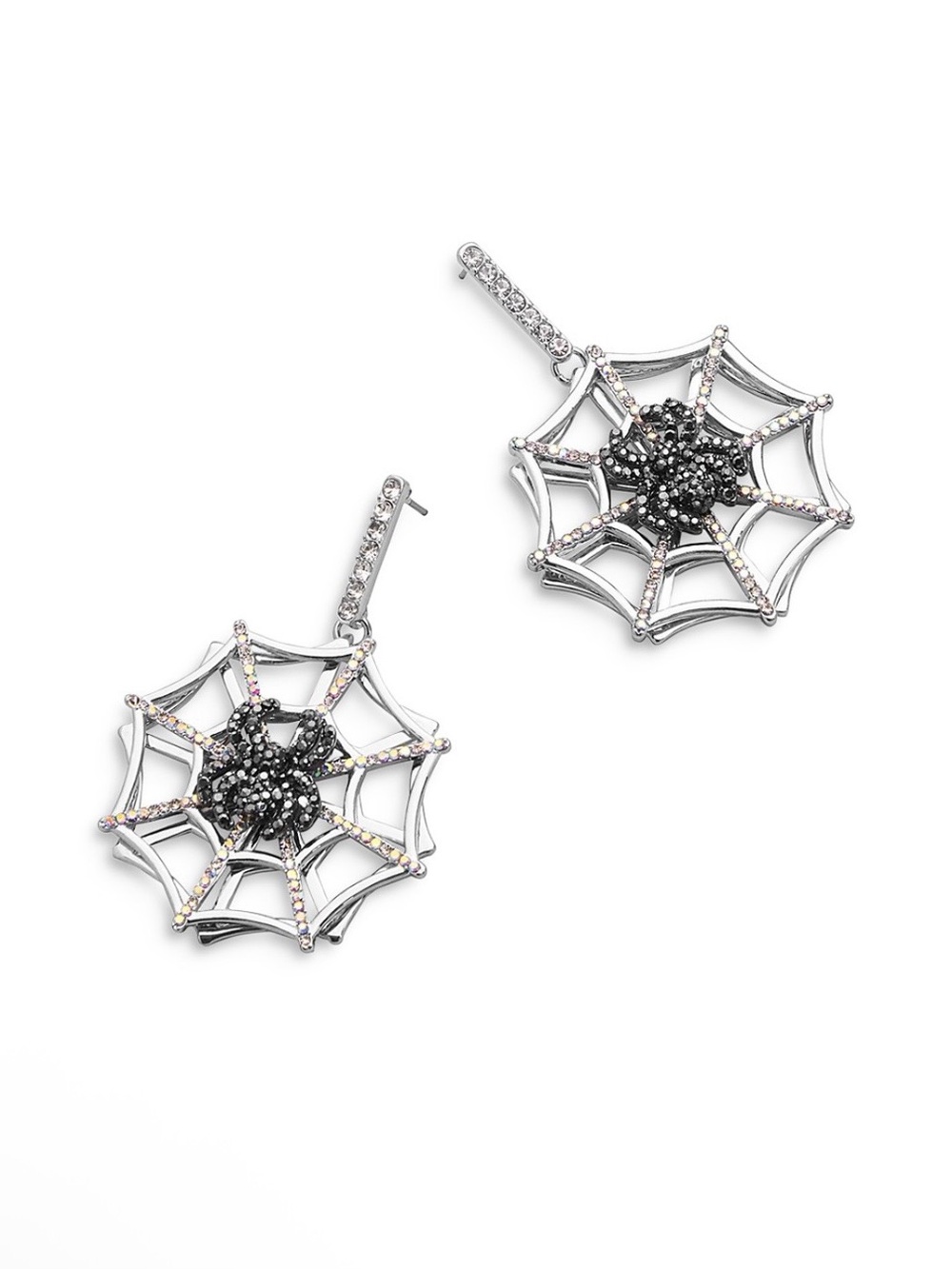BaubleBar Web Struck Pavé Spiderweb Drop Earrings NWT